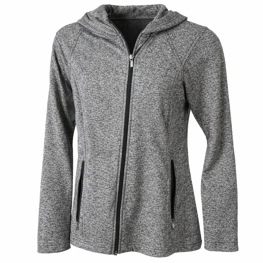 Columbia $75 XS Asymmetric Zip Heather Gray Fleece‎ Active Athleisure Hoodie